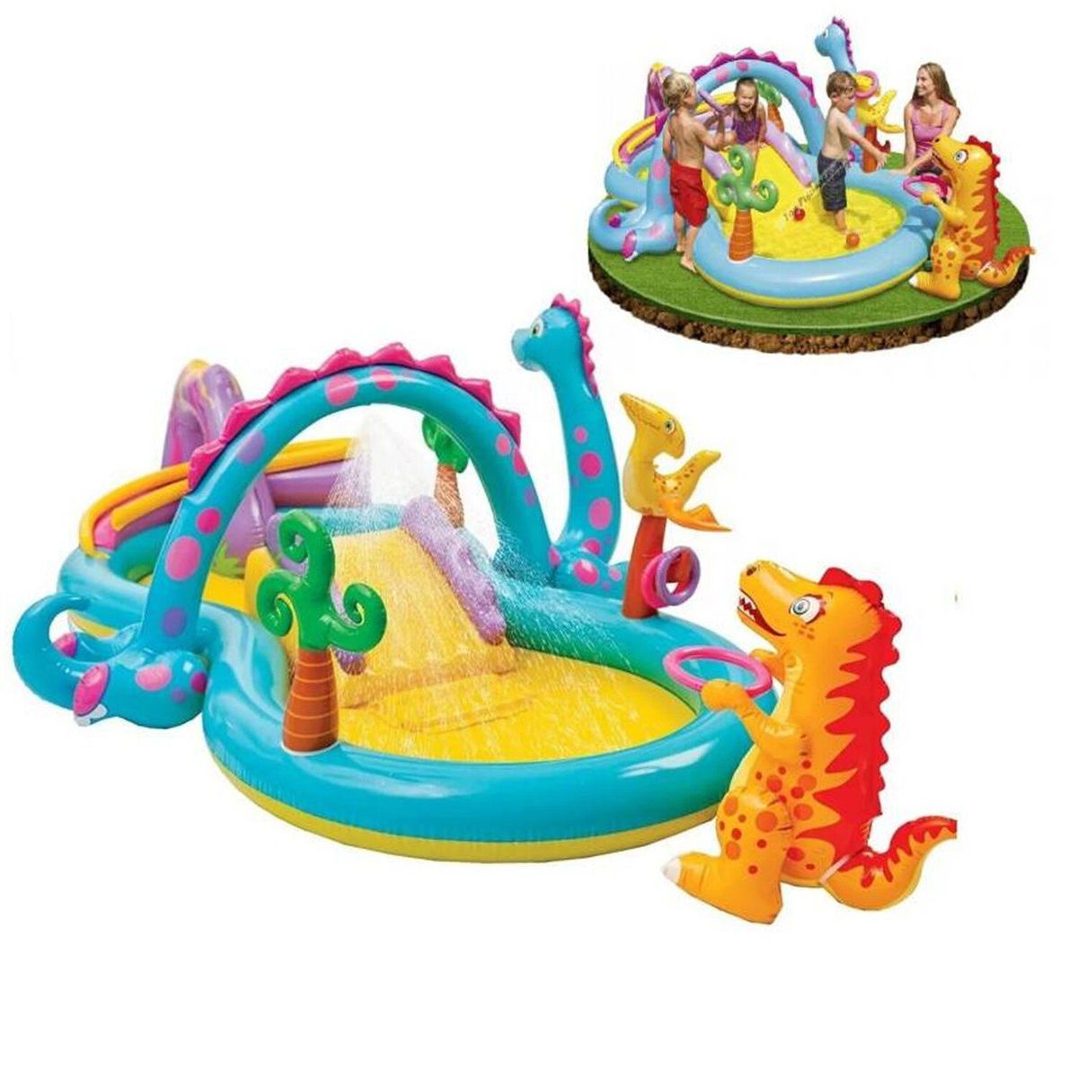 INTEX - Piscina Inflable Centro de Juego Dinoland