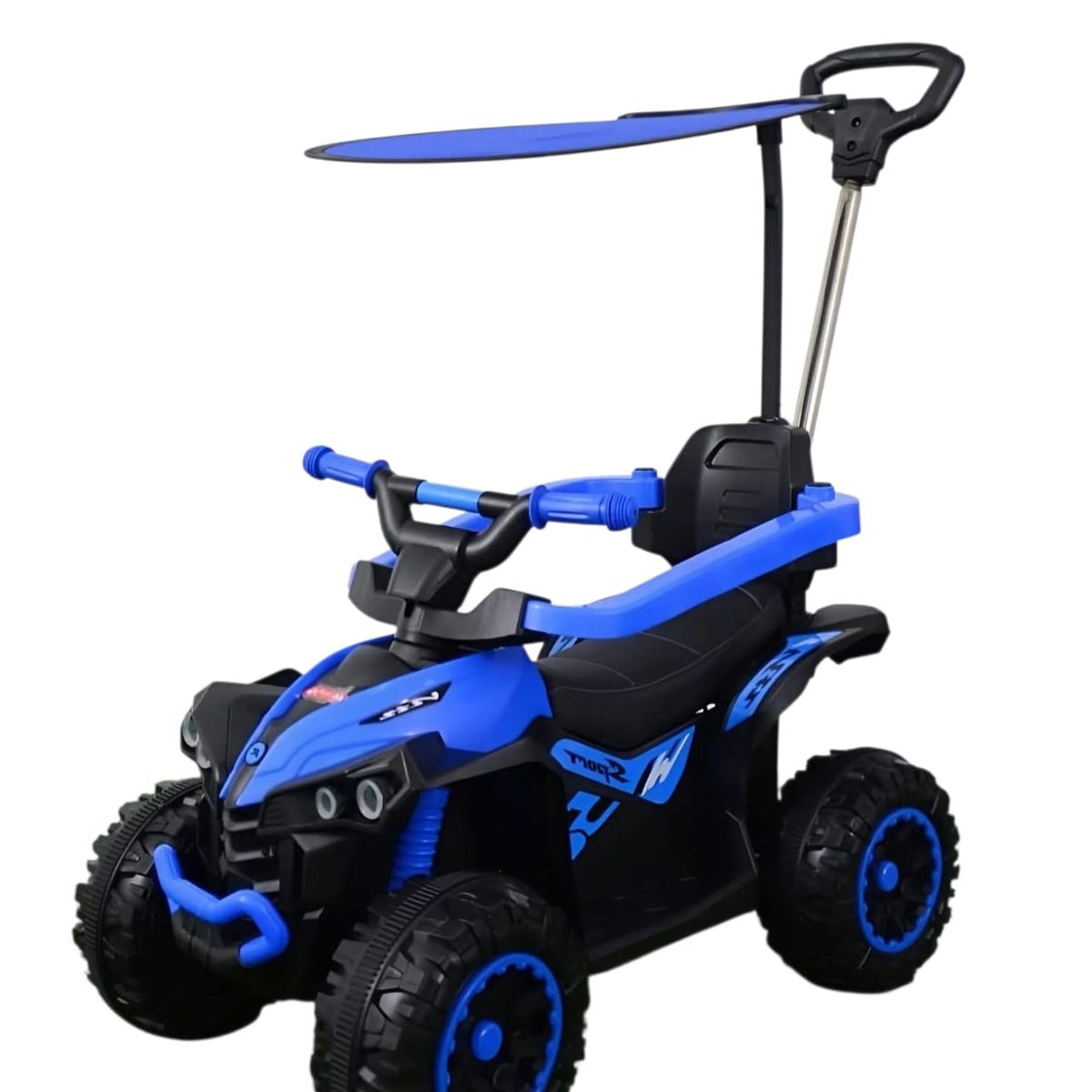 EBABY - Carrito para Niños Cuatrimoto Musical Push Electrico Blue