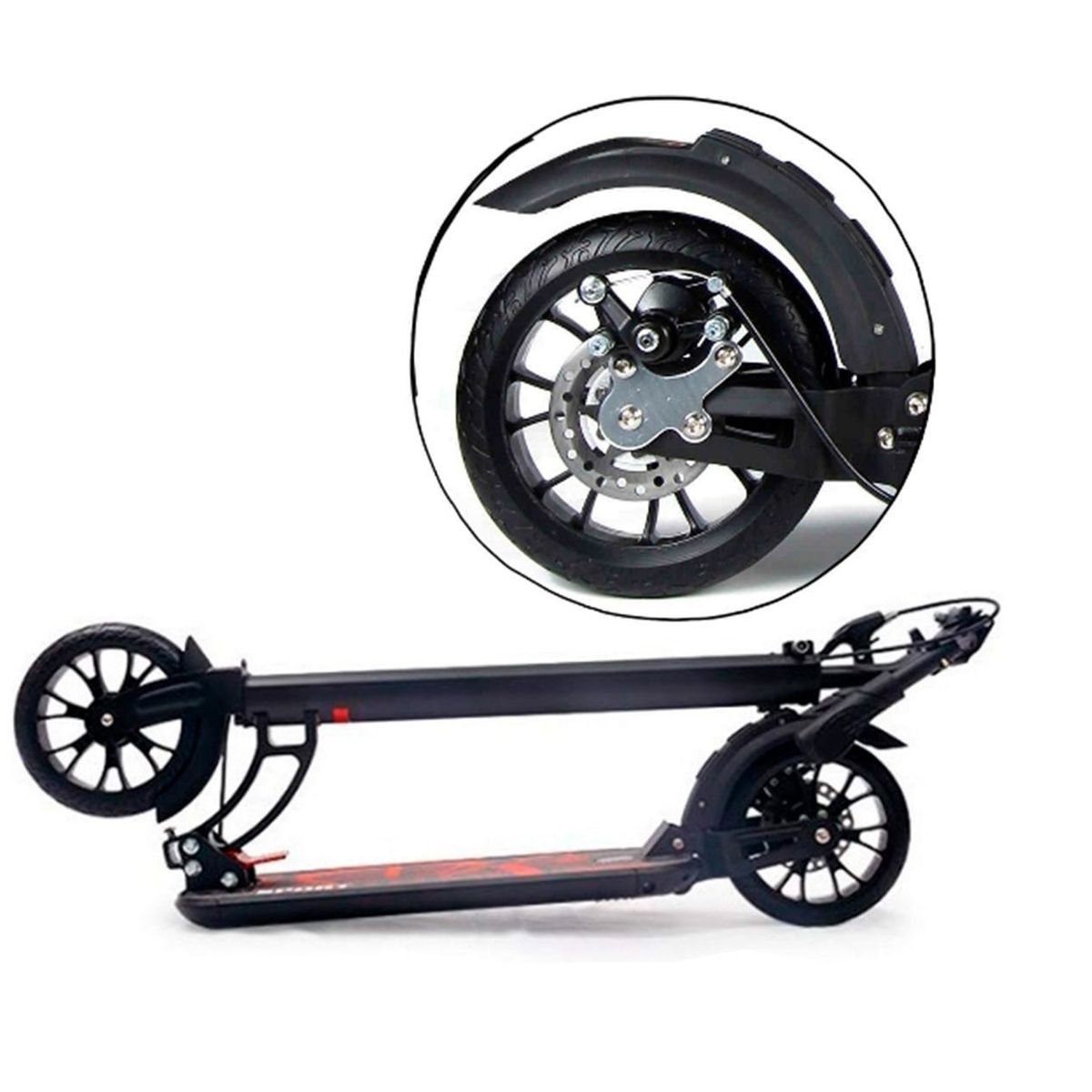 GENERICO - Scooter Manual Plegable  con Amortiguacion Jovenes y Adultos