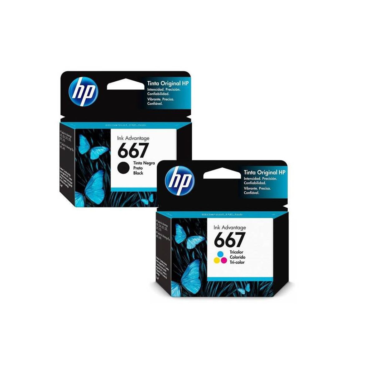 HP - Kit de Tinta Hp 667 Negro Y Tricolor-(3YM78AL)-(3YM79AL)