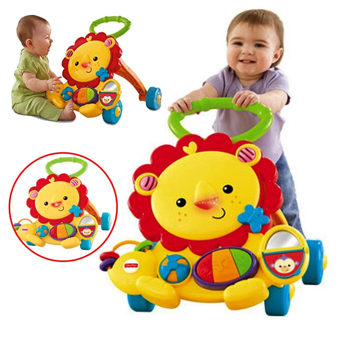 GENERICO - Andador Caminador Musical 2 en 1 León