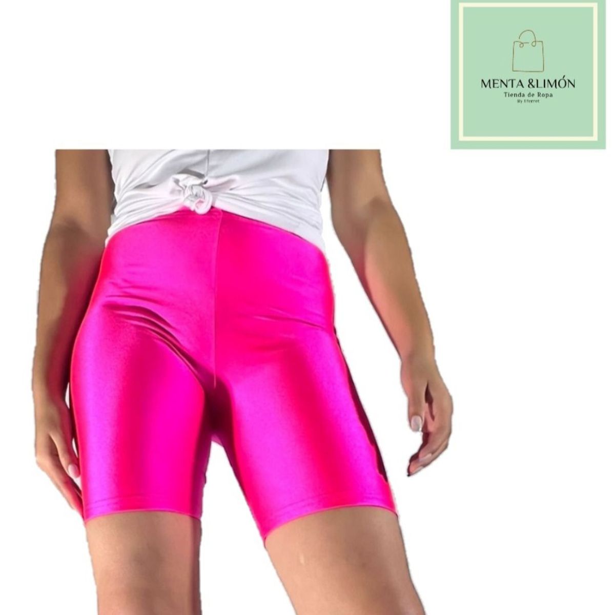 GENERICO - Biker lycra short pantaloneta corto fucsia