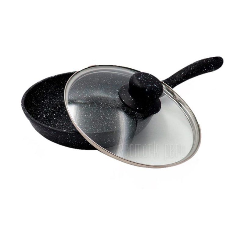 VALESKA - Valeska sartén 24cm roca volcánica antiadherente - NEGRO