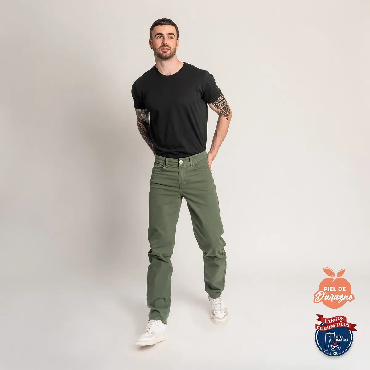 COTTON'S JEANS - Pantalón Hombre Cottons Jeans Esteban Largo 30 Kakhi