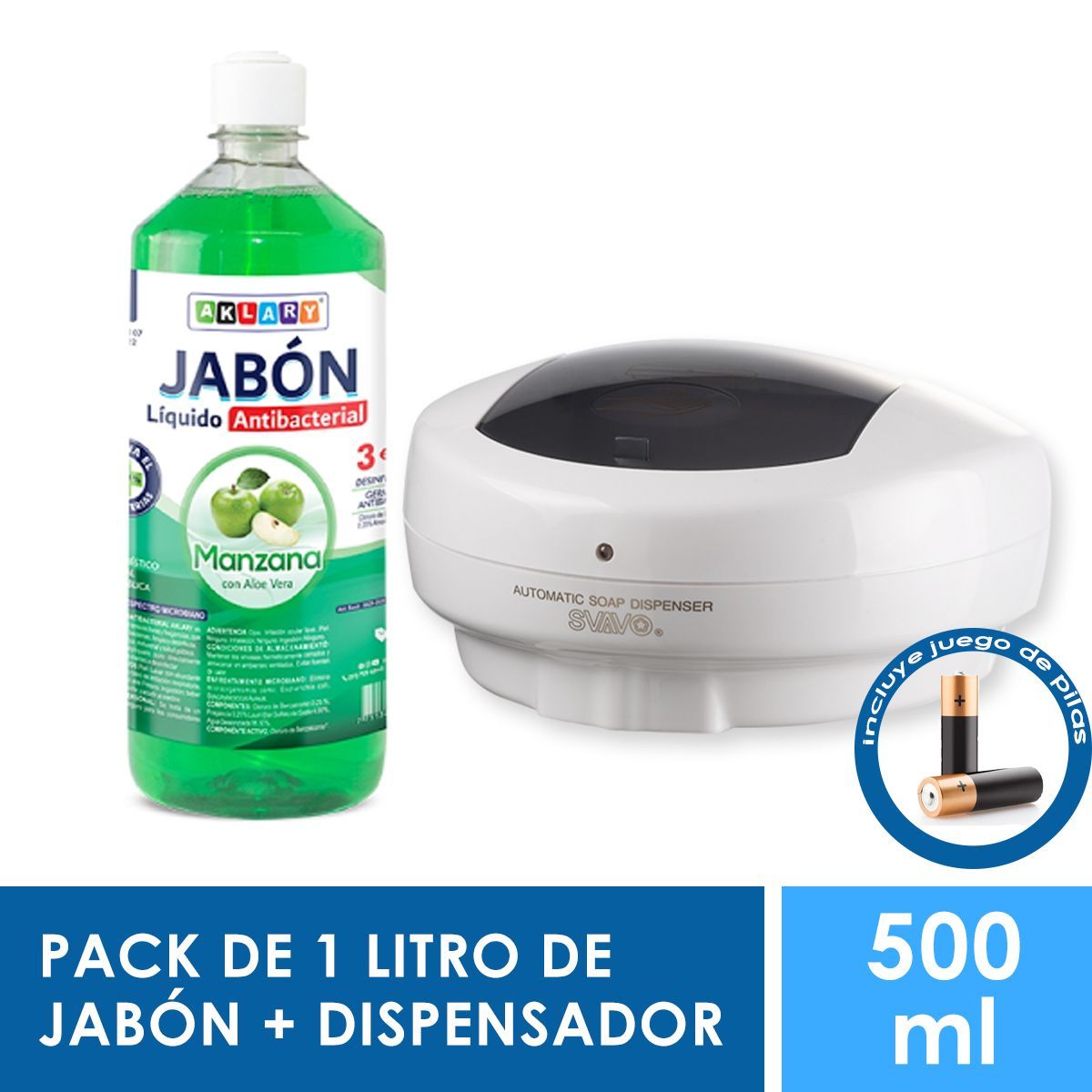 EXORIAM - Dispensador de jabon con sensor Automático 500 ml
