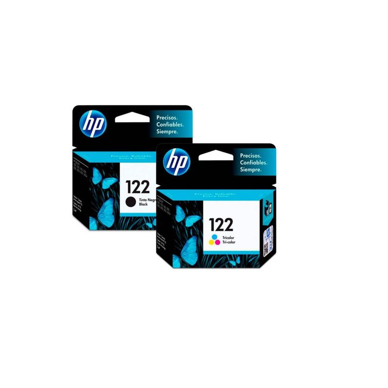 HP - Kit de tinta HP 122 Negro + Tricolor Original CH562H-CH561HL