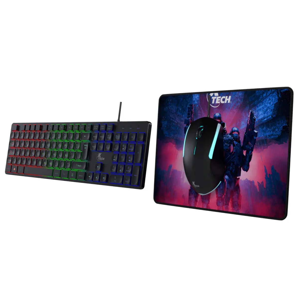 XTECH - Xtech Antec Kit Teclado y Mouse Gamer Wired Multimedia - XTK-530S