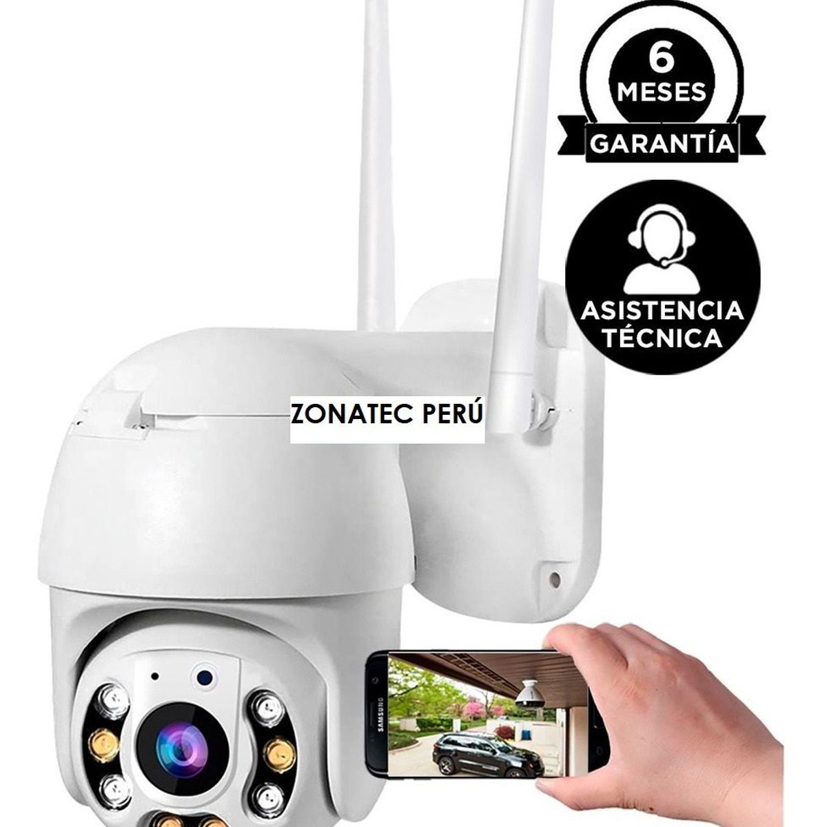 GENERICO - Camara A6 Icsee Ip Exterior Wifi Sensor De Movimiento