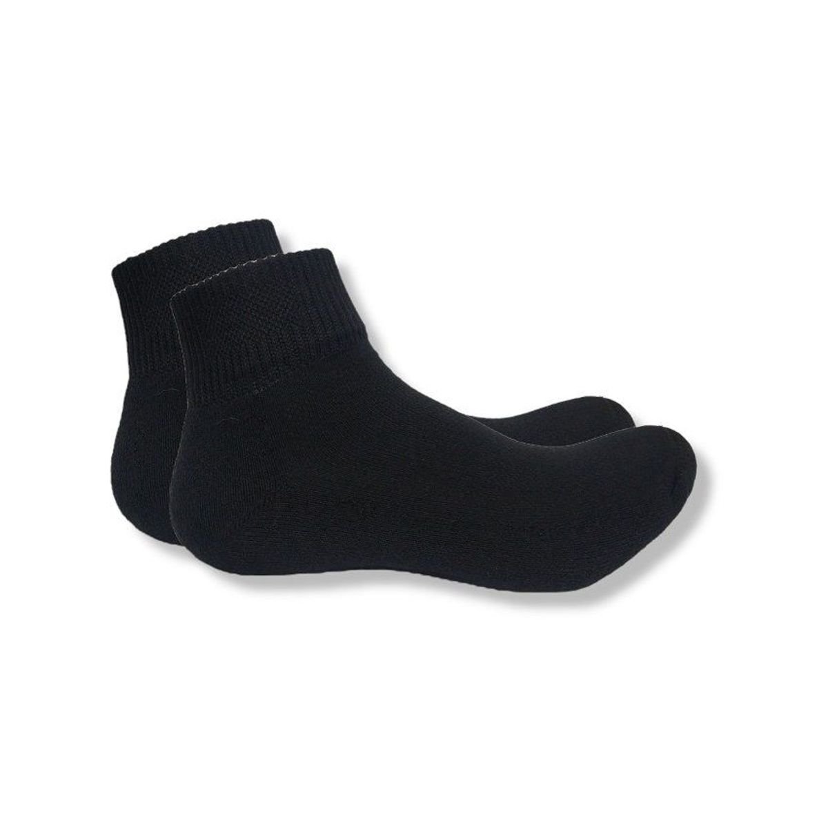 GENERICO - Medias Tobilleras de Algodón Peruano Color Negro - Pack de 3 pares