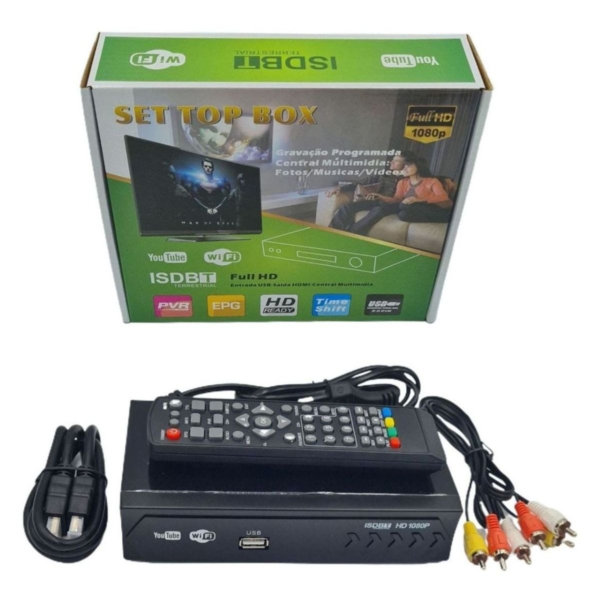 GENERICO - Set top box Sintonizador Decodificador Tv Digital Hd 1080p Tdt Isdbt