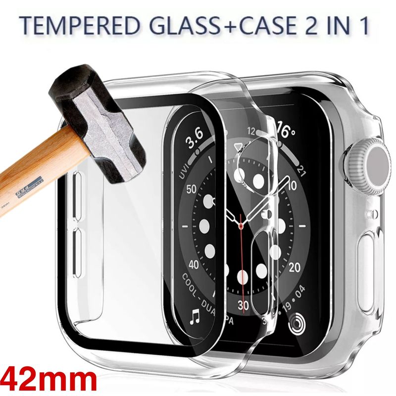 GENERICO - Case Funda 360 para Apple Watch 42mm - Clear