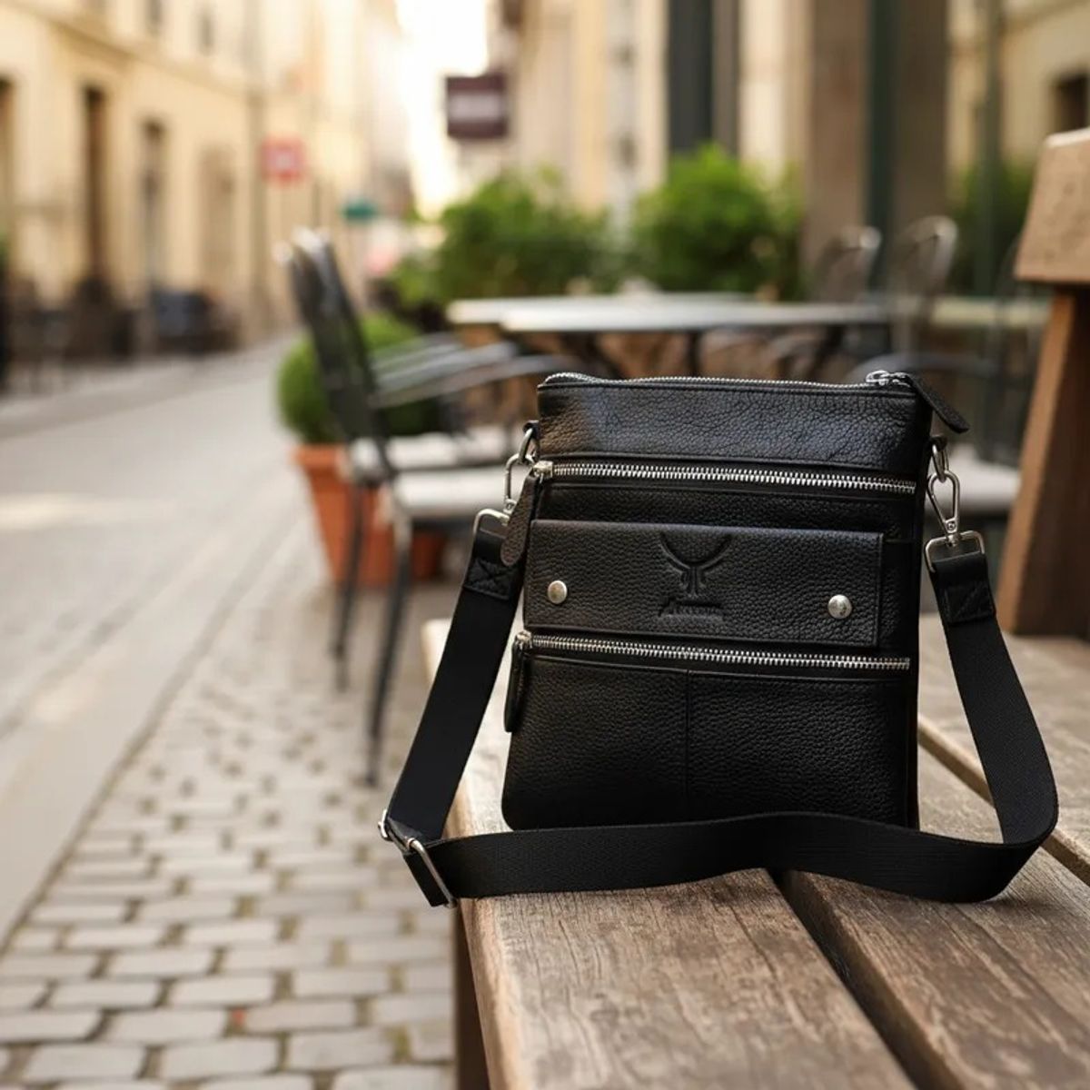 ARMUZ - Morral de Cuero Vacuno MH547 Mujer