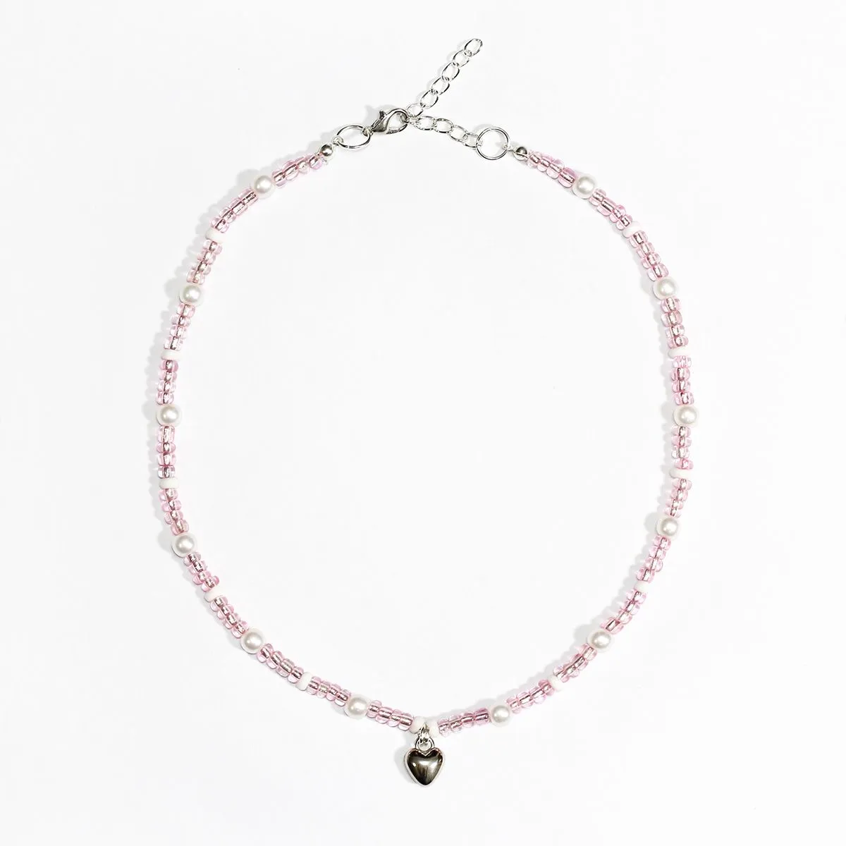 GENERICO - Collar de Mostacillas Dije Corazón - Manya