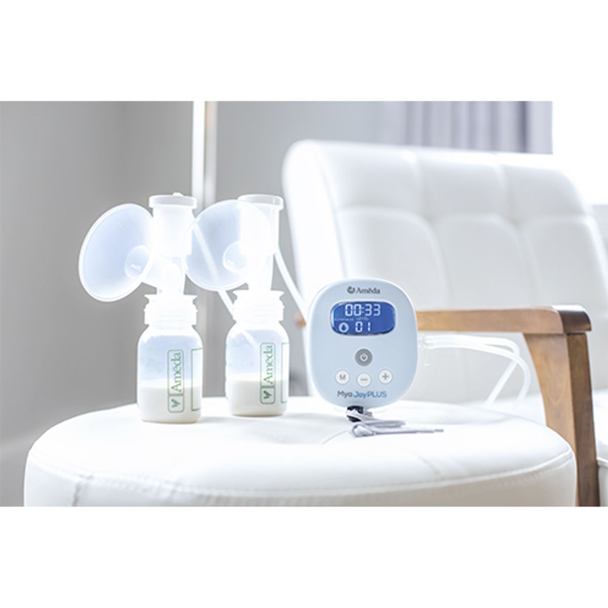 AMEDA - Extractor Eléctrico Doble de Leche Portátil y Recargable