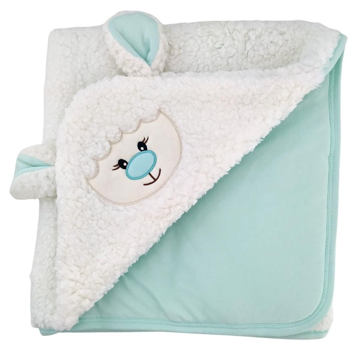 BABY MERINOS - Colcha bebe BABY MERINOS Obeja - Verde Agua