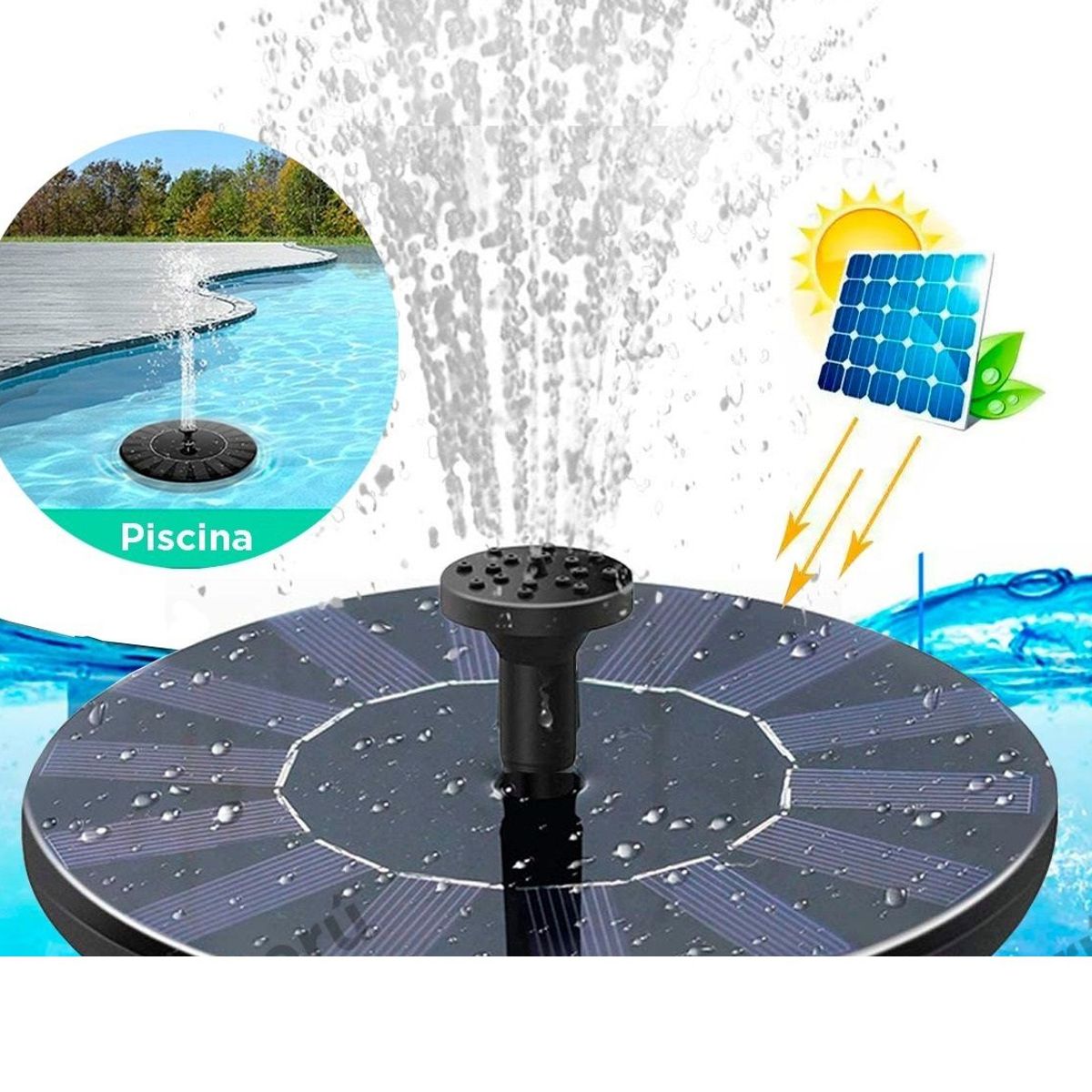 PREMIUM - Accesorio Pileta Agua Fuente Solar
