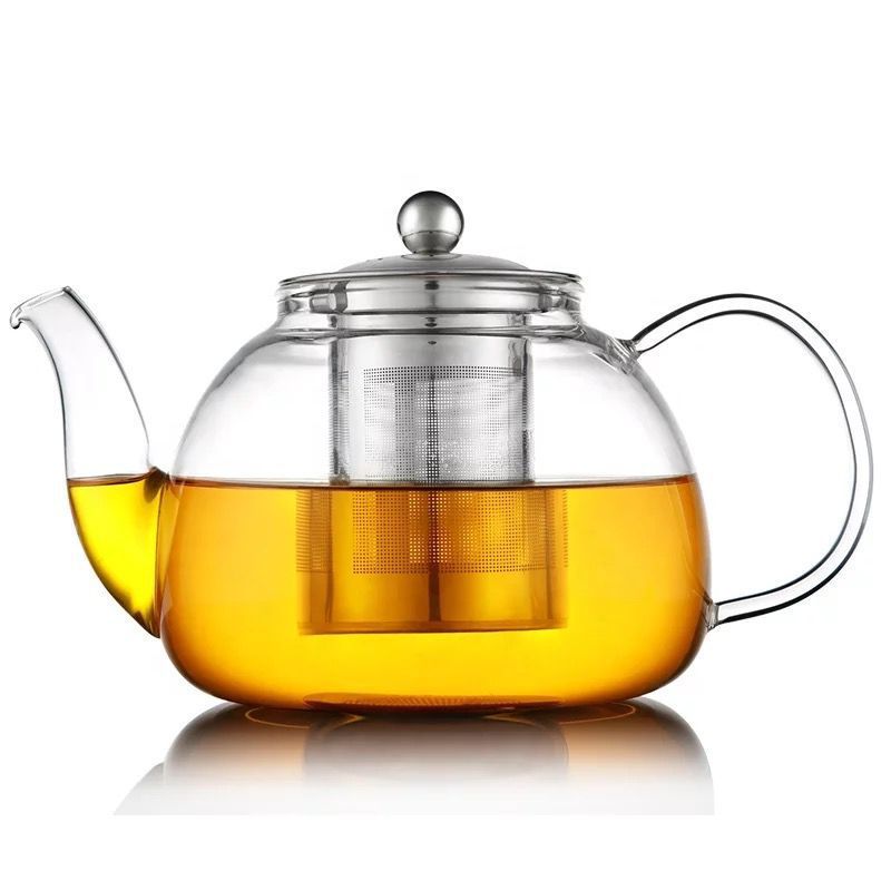 SIN BARROTES - Teteras infusoras de Borosilicato y acero inoxi Tea Time