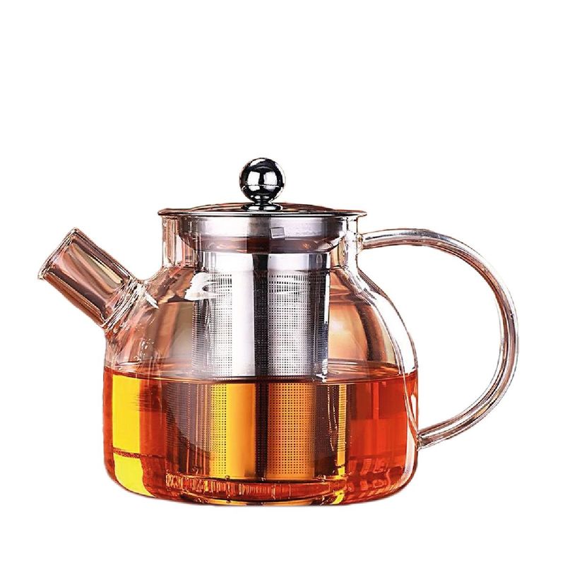 SIN BARROTES - Teteras infusoras de Borosilicato y acero inoxi Tea Bloom Grandeur