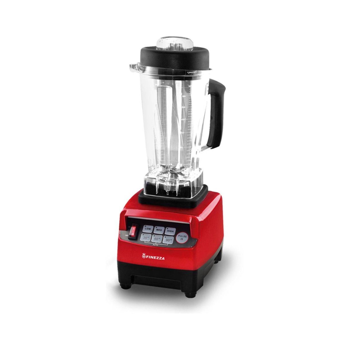 FINEZZA - Licuadora Industrial FINEZZA de 2 Litros Digital de 1500W Rojo FZ-887IND