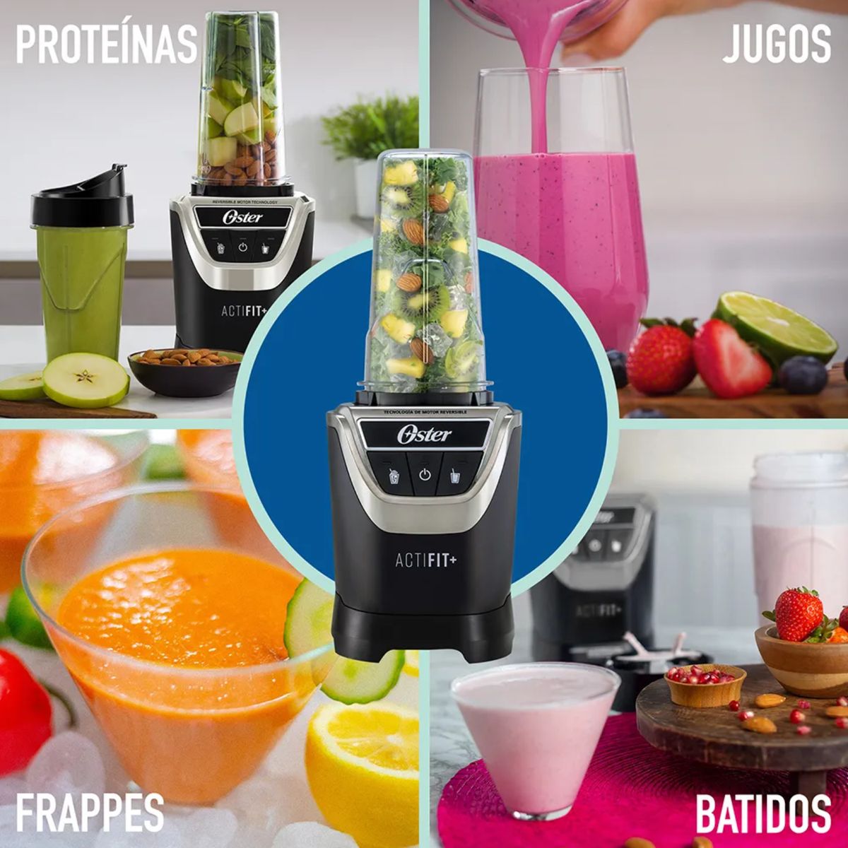 OSTER - Licuadora Personal Xpert Oster con 2 vasos Blend N Go BLSTXPN7002