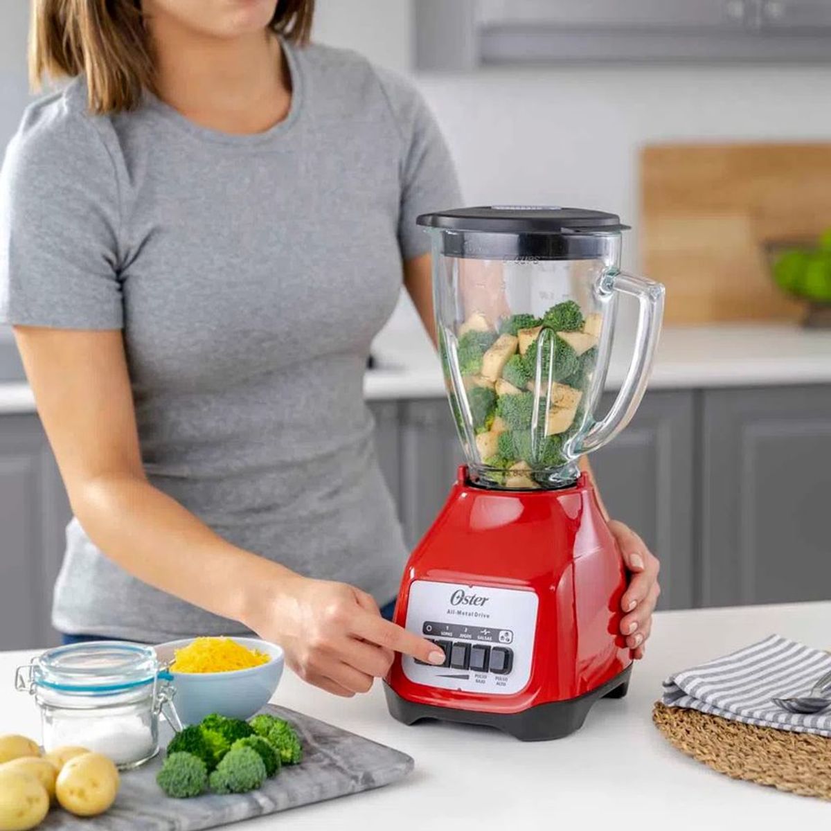 OSTER - Licuadora Oster 2 Velocidades Vaso de Vidrio BLSTKA-GRPB