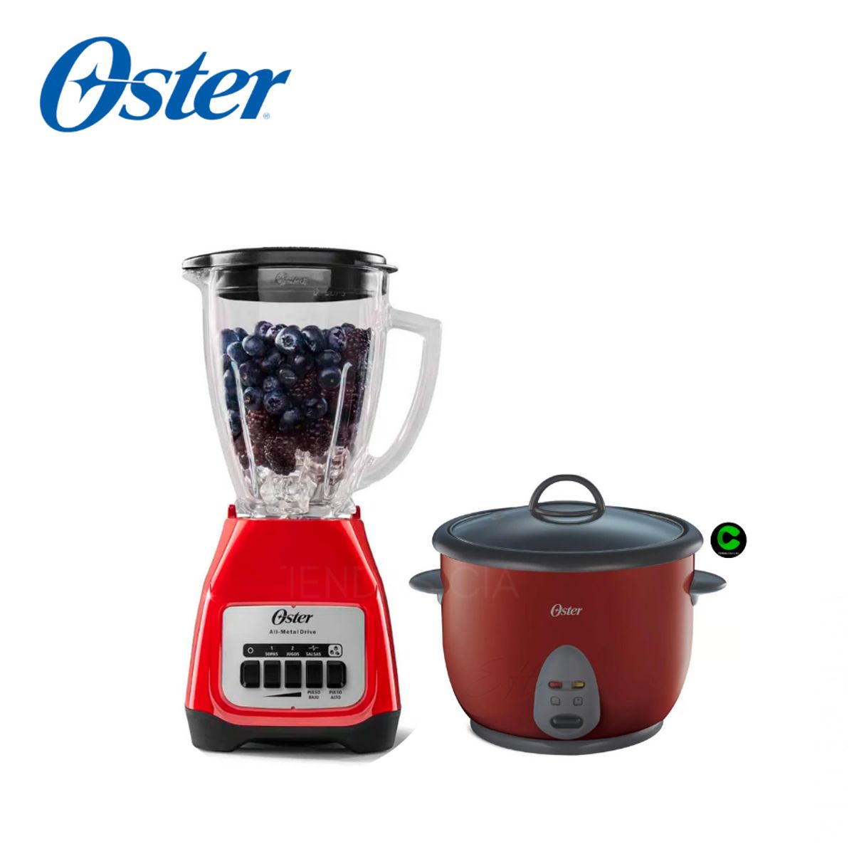 OSTER - Combo Oster licuadora BLSTKAGRPB Y Olla ARROCERA CKSTRC1700R