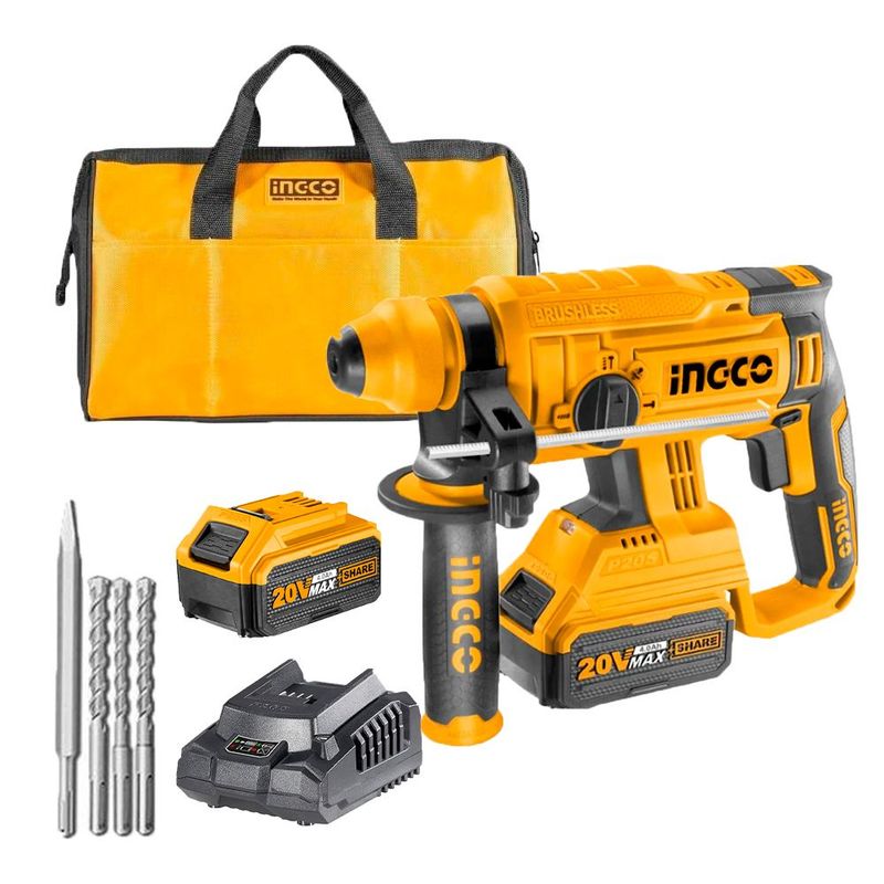 INGCO TOOLS - Rotomartillo SDS Plus Ingco CRHLI22012 20V + 2 Bat  4Ah