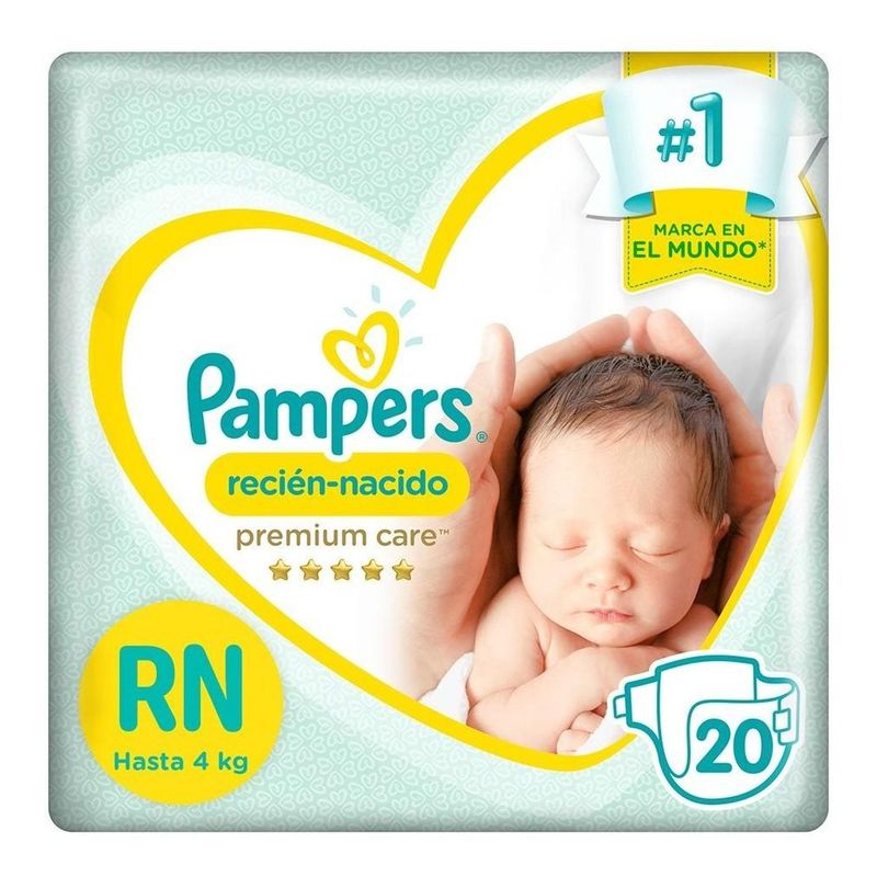 PAMPERS - Pampers Recién Nacido Premium Care Talla RN 20 Unidades