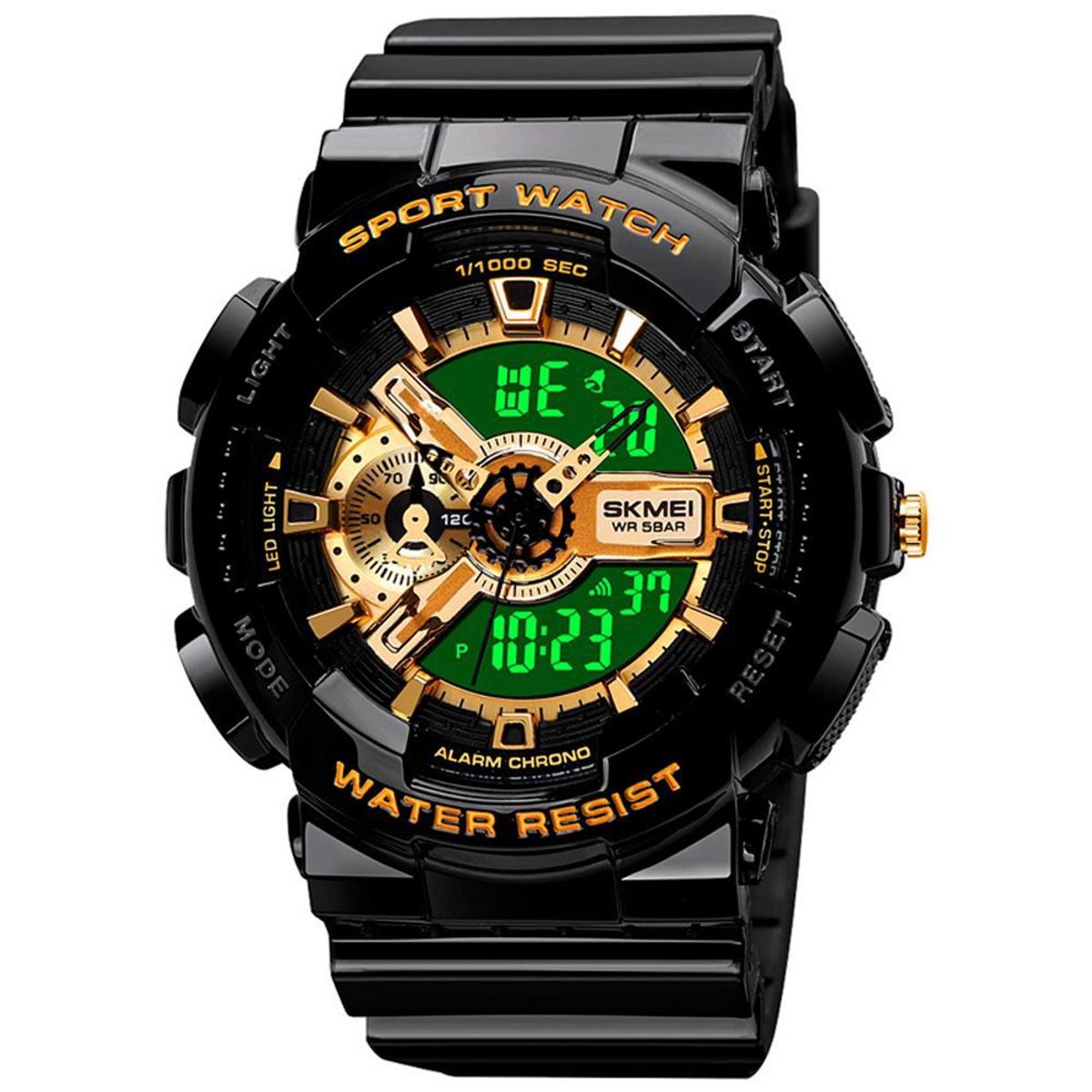 SKMEI - Reloj Skmei 1688 Deportivo 5 atm Dual Time