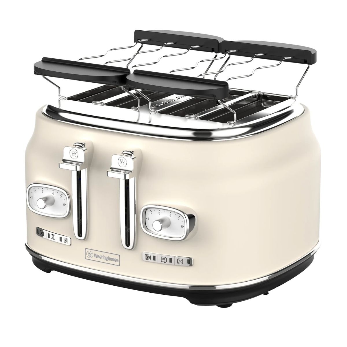 WESTINGHOUSE - Tostadora 4 panes Retro WH crema