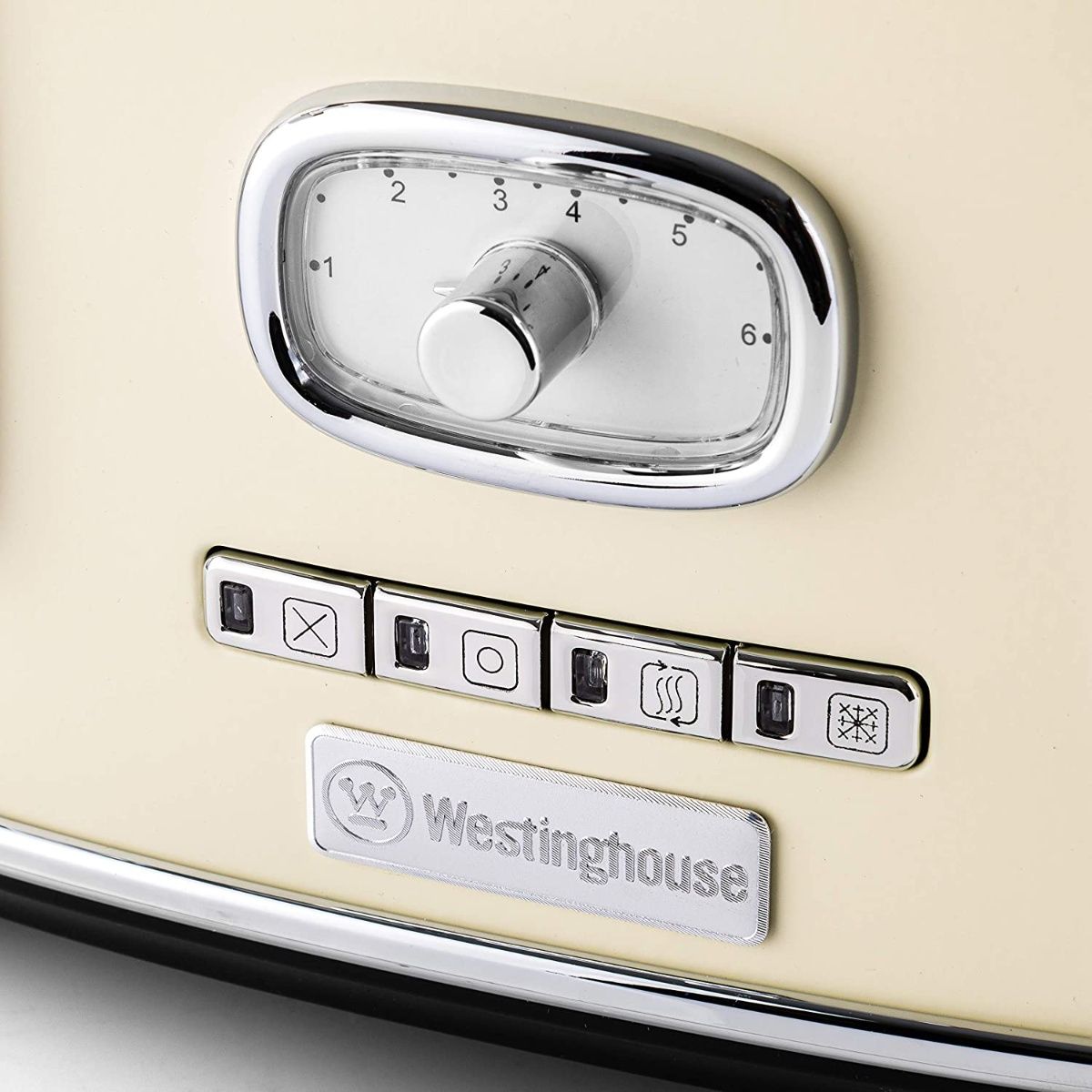 WESTINGHOUSE - Tostadora 4 panes Retro WH crema