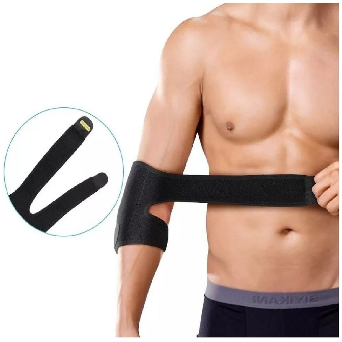 ALPHA GYM - Codera deportiva ajustable codera de compresión velcro