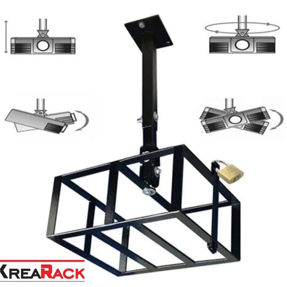 GENERICO - Rack Para Proyector De Techo o pared Jaula Antirrobo