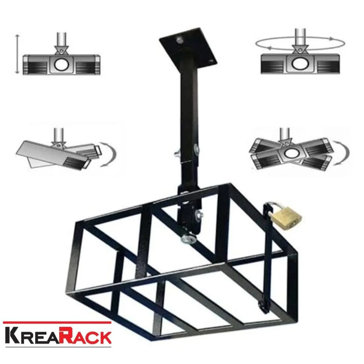 GENERICO - Rack Para Proyector De Techo o pared Jaula Antirrobo