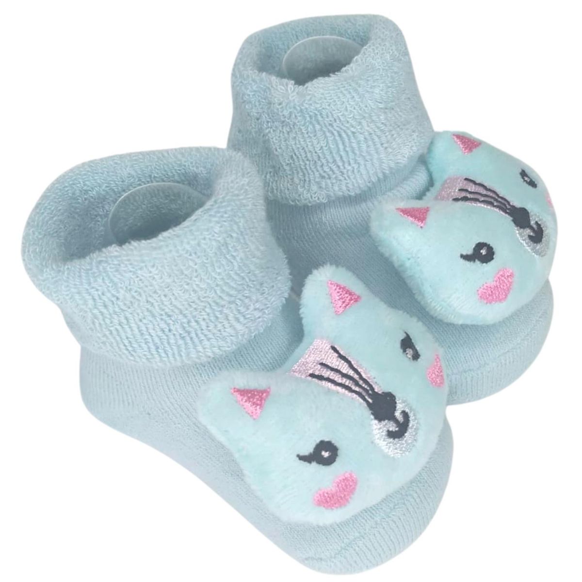 BABY MERINOS - Medias Sonajeras - Turquesa - Gatita