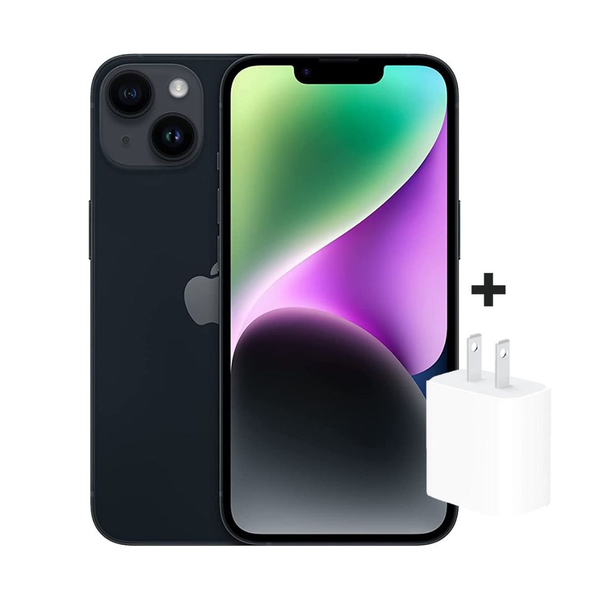 APPLE - iPhone 14 128GB Negro Espacial + Cargador 20W