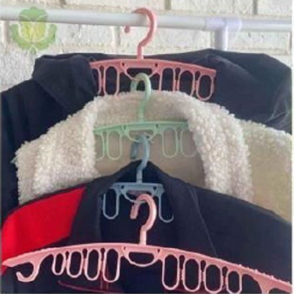 GENERICO - Colgador o Gancho de Ropa Ahorro de Espacio Set x6 Verdes