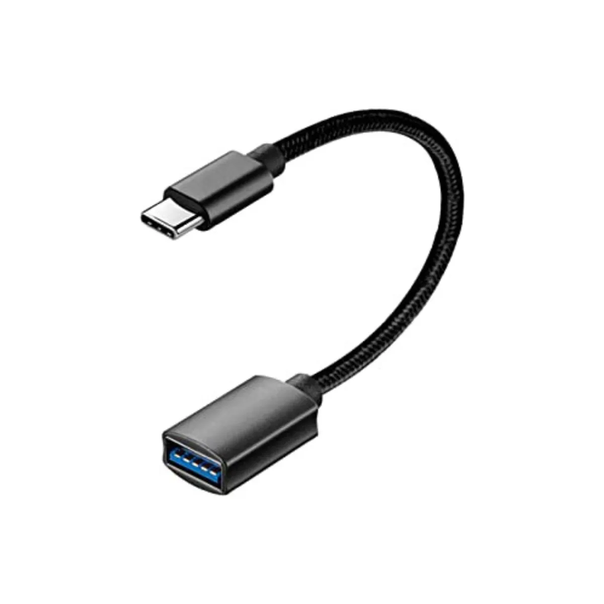 GENERICO - Cable Otg Adaptador De Usb A Tipo C Para Celulares Negro