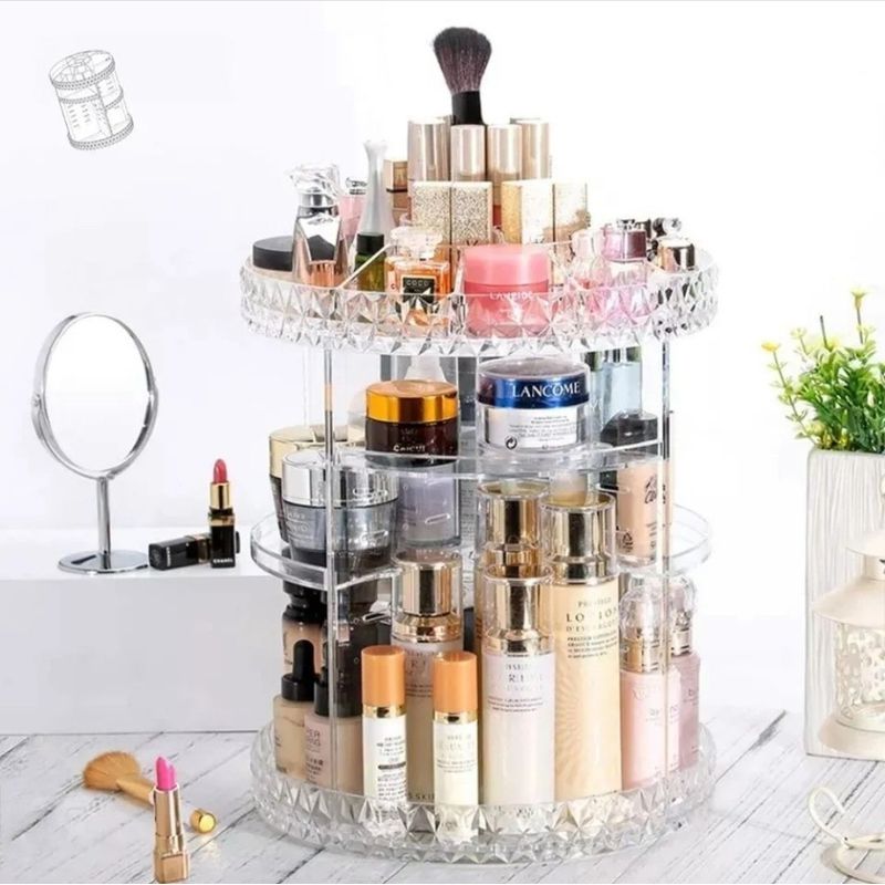 GENERICO - Organizador de Maquillaje Cosmeticos Joyero Giratorio 360°