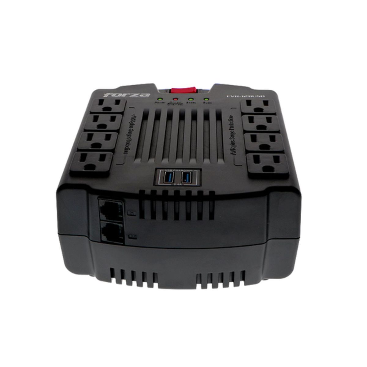 FORZA - Estabilizador Forza de 1200VA/600W 8 Tomas FVR-1202USB