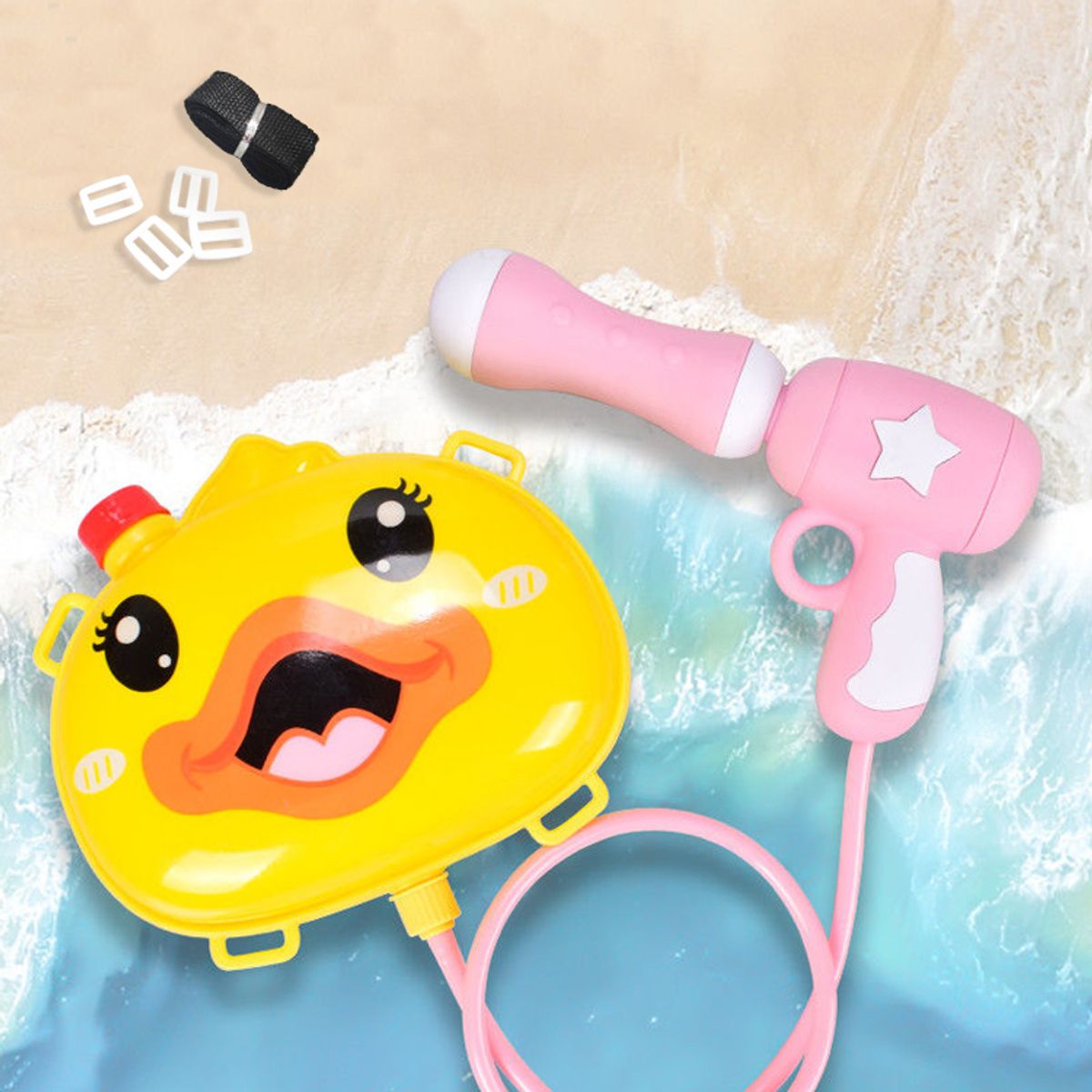 GENERICO - Mochila con Pistola de Agua - Patito 1Lt 600