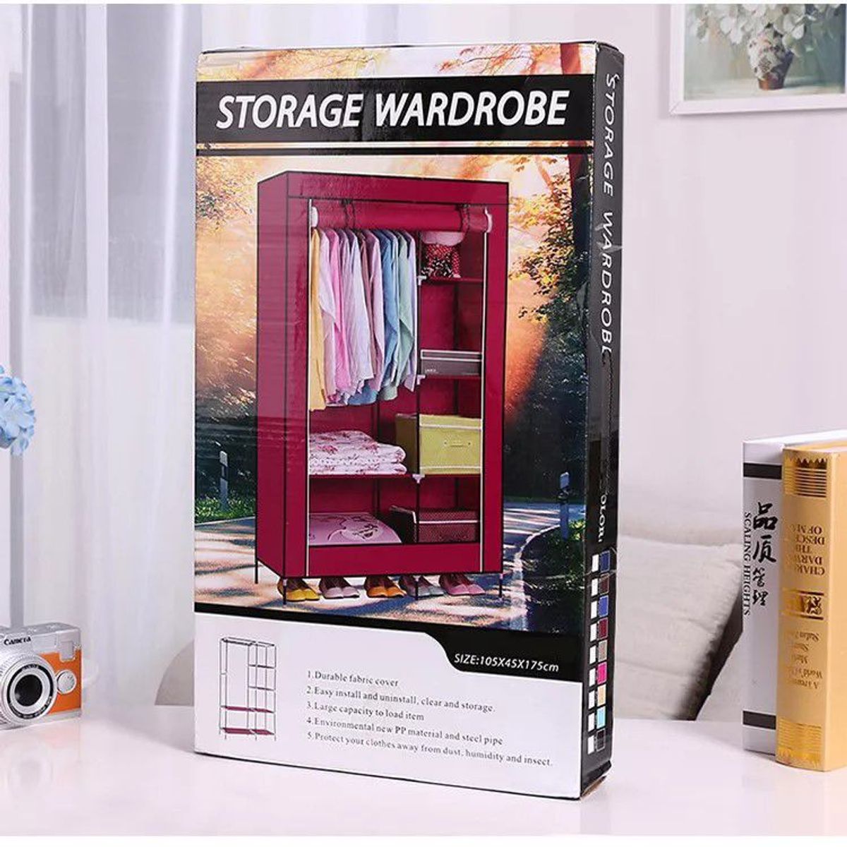 INSPIRA MARKET - Ropero Armable de 2 Cuerpos Tela Color Variado