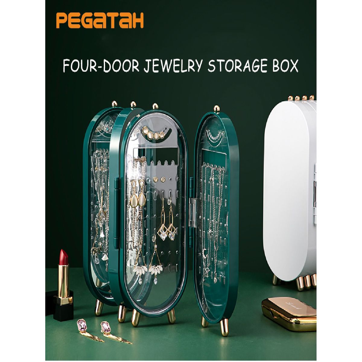 GENERICO - Joyero Plegable Organizador de Joyas Collar Aretes Anillos