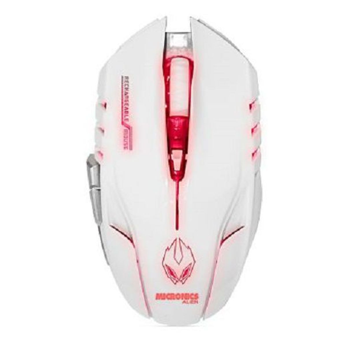 MICRONICS - Mouse Gamer Alien Recargable wifi White Micronics