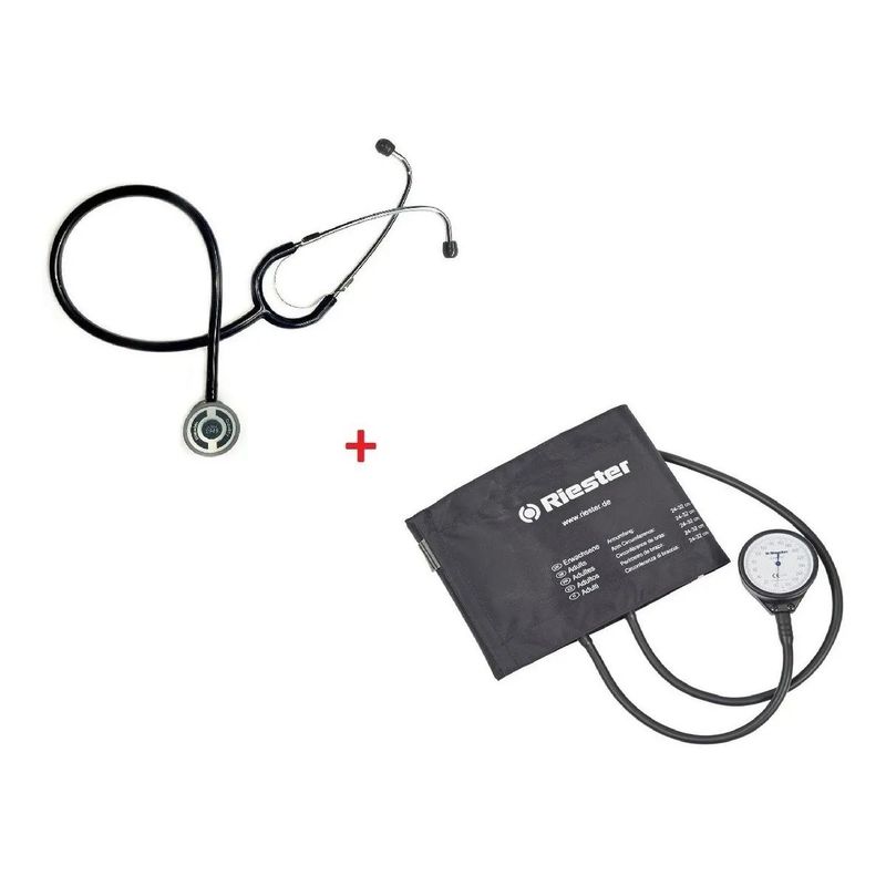 RIESTER - TENSIOMETRO MANUAL Y ESTETOSCOPIO - RIESTER NEGRO