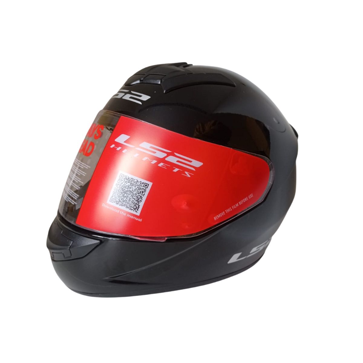 LS2 - Casco Moto LS2 Single Mono FF352 Talla M Negro Brilloso