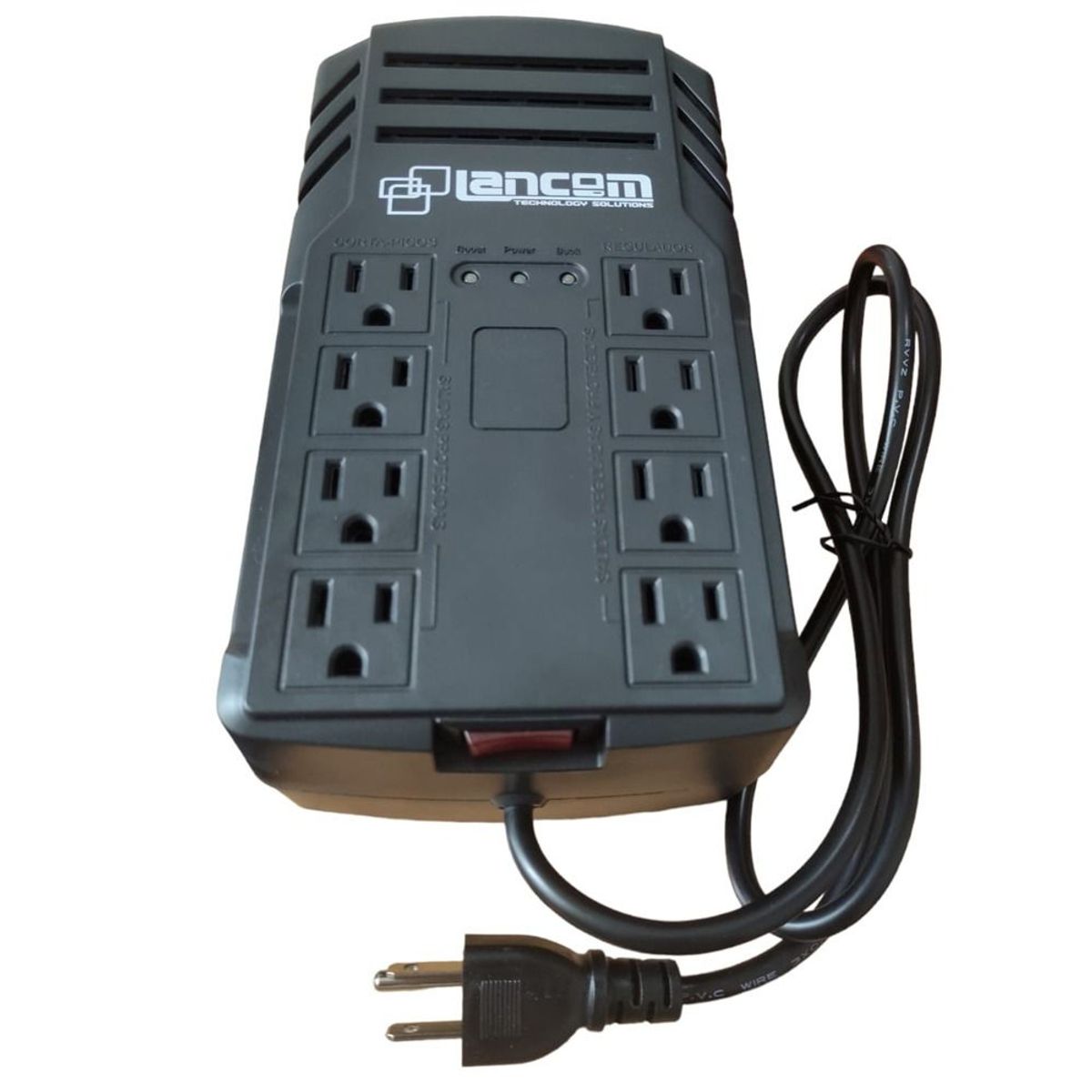 LANCOM - Regulador de Voltaje automatico Lancom I-119 8 Tomas 1200VA 500w
