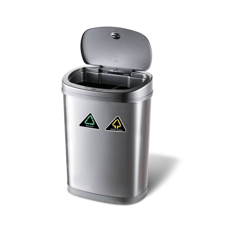 NINESTARS - Basurero reciclaje sensor acero Ninestars 42L