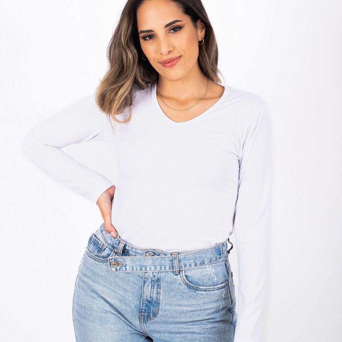 PYT - Polo Algodón Lycra Manga Larga Mujer.-