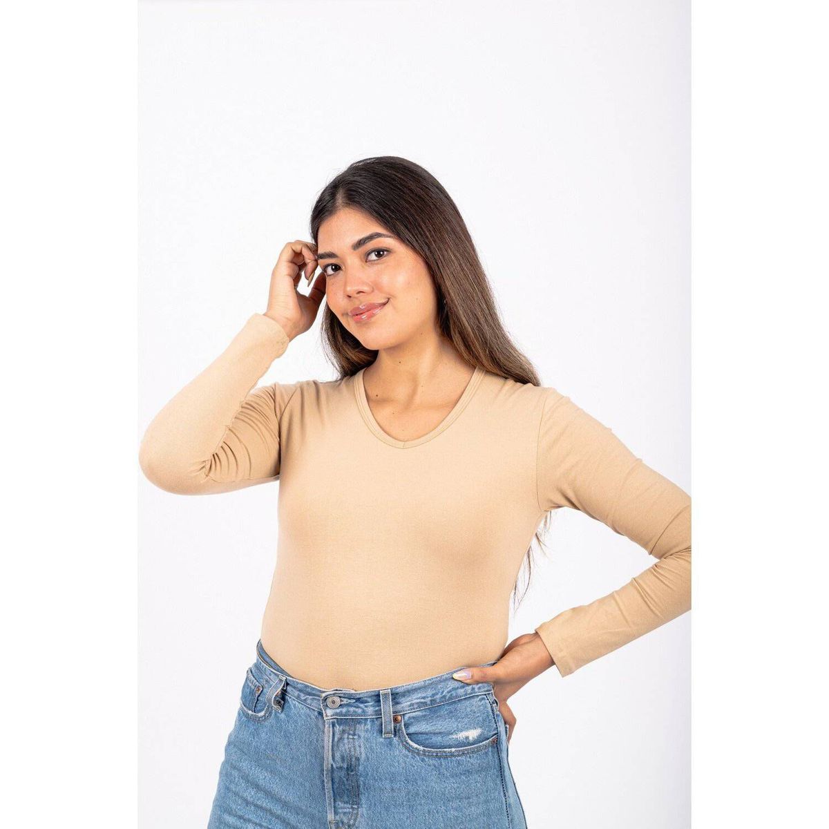 PYT - Polo Algodón Lycra Manga Larga Mujer.-